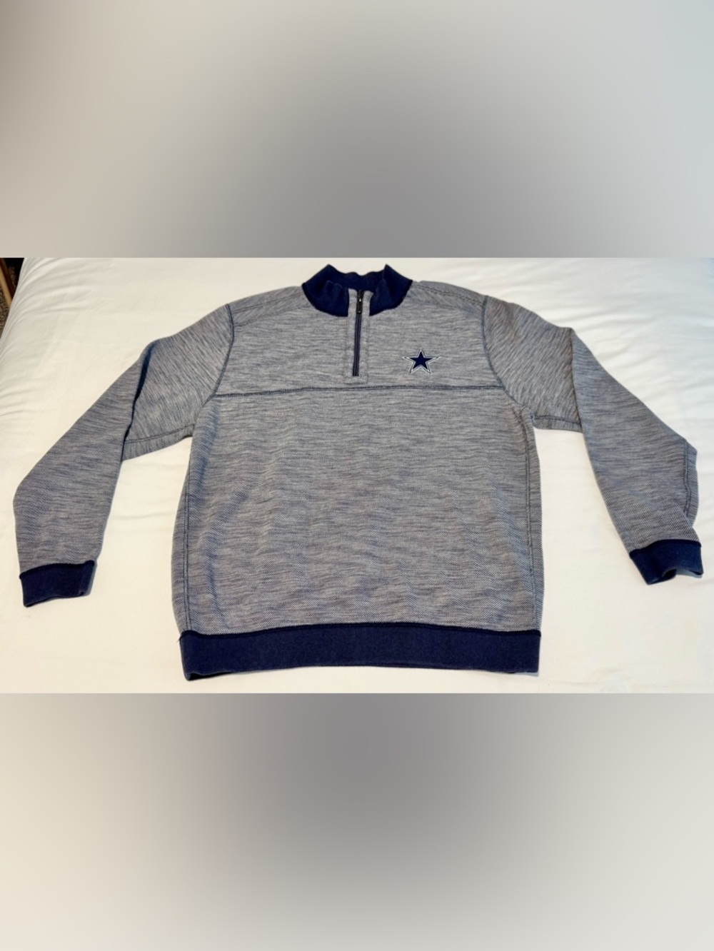 Tommy Bahama Dallas Cowboys Reversible 1/4 Zip Pullover Mens Medium? Blue/Grey